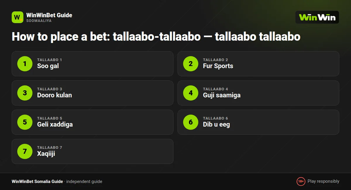 How to place a bet: tallaabo-tallaabo — tallaabo tallaabo