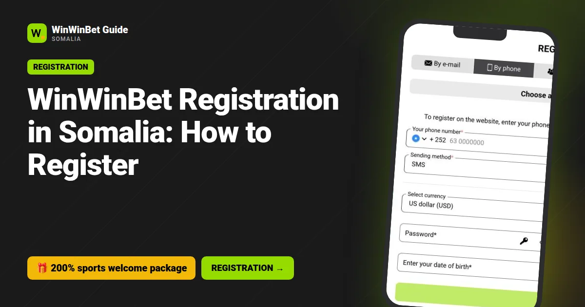 WinWinBet Registration in Somalia: How to Register