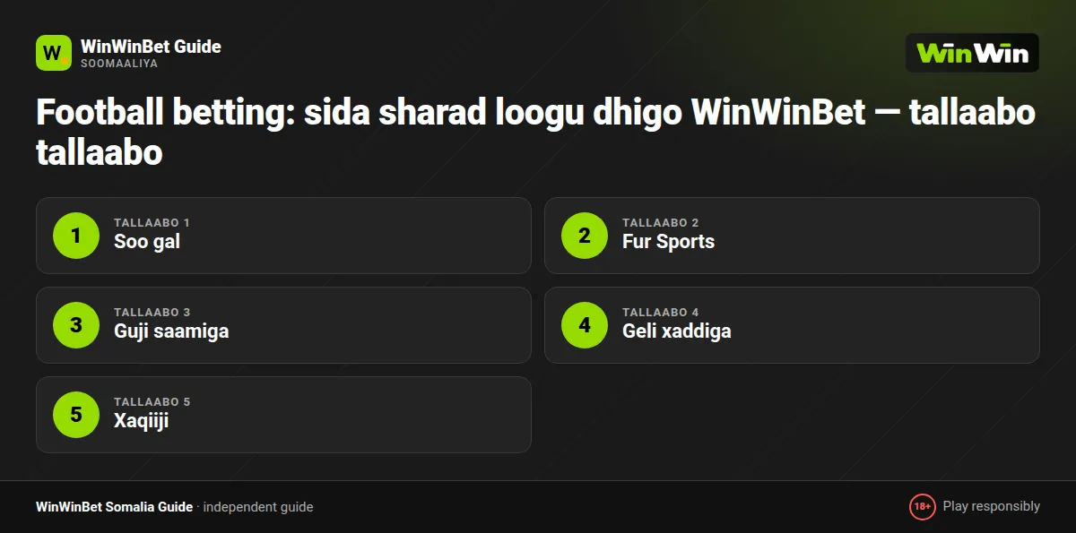 Football betting: sida sharad loogu dhigo WinWinBet — tallaabo tallaabo